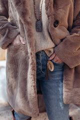 Cozy days coat, taupe