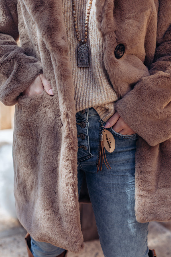 Cozy days coat, taupe