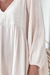 Adrienne cotton dress, off white