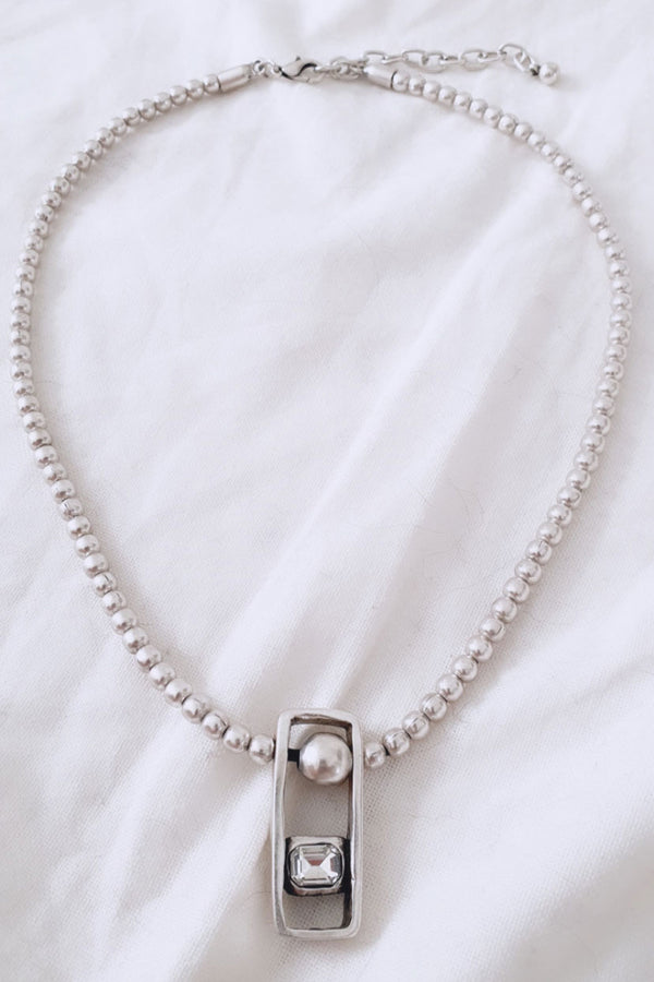 Aisha necklace, silver