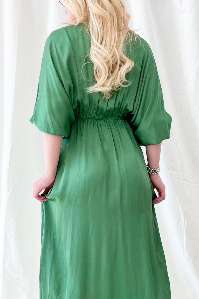 Amelia viscose dress, green