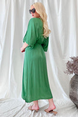 Amelia viscose dress, green