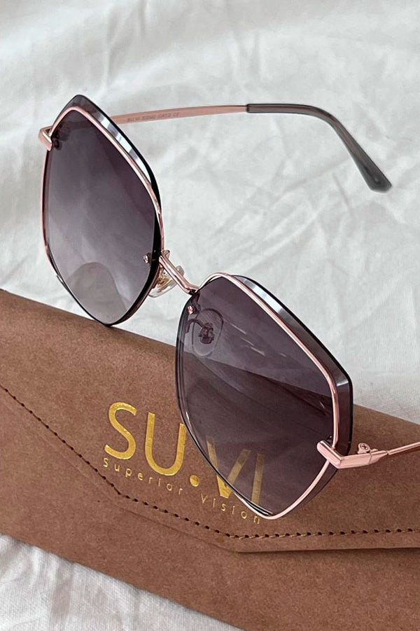 Sunglasses 53042, grey/gold