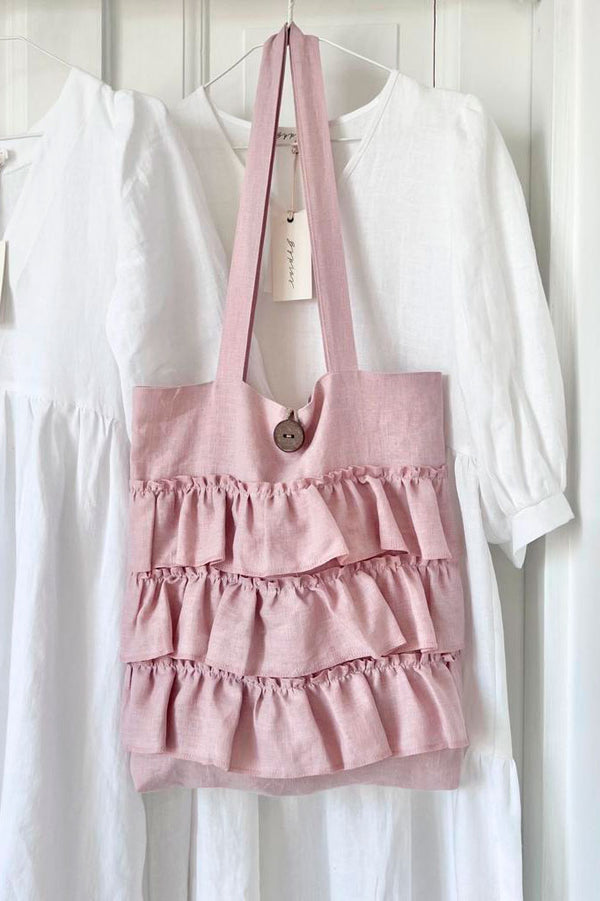 Dream linen bag, blush pink
