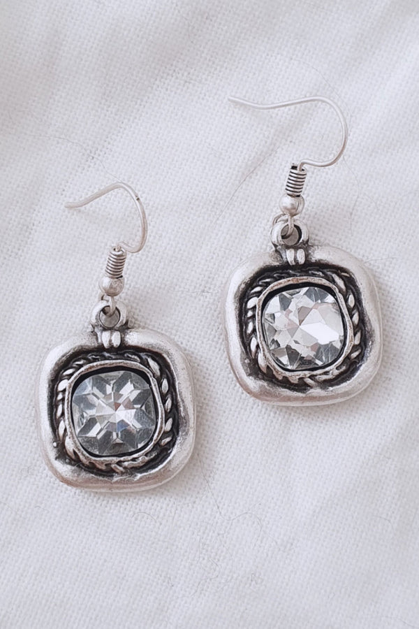 Beyza earrings, silver