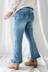 Bootcut jeans, light wash