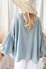 Chalky cotton shirt, ice blue