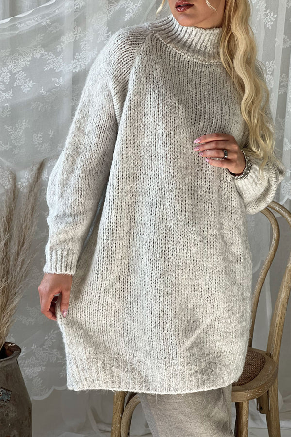 Cuddle up knit dress, grey
