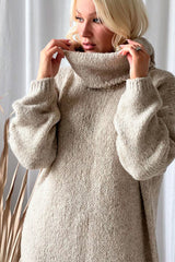 Dreaming of you knit dress, beige