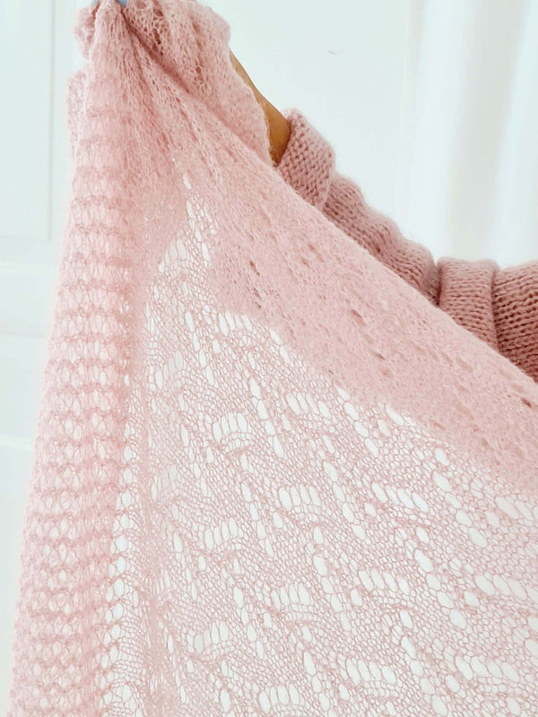 Dreamy mohair scarf, candy pink