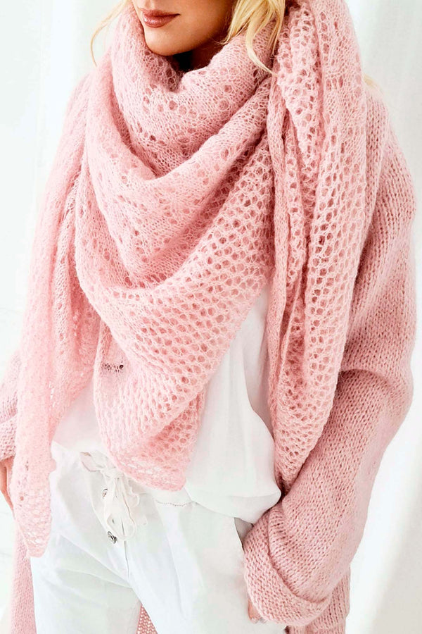 Dreamy mohair scarf, candy pink