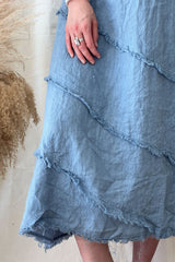 Edda linen dress. blue