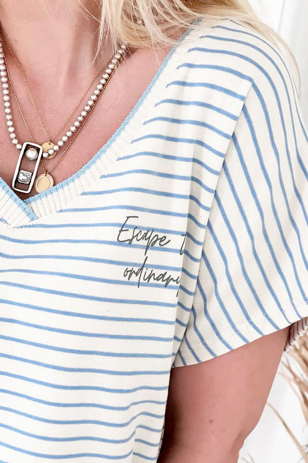 Escape t-shirt, blue stripe
