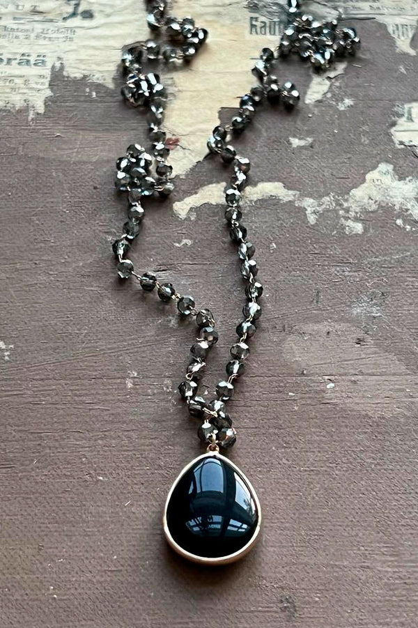 Everly necklace, black
