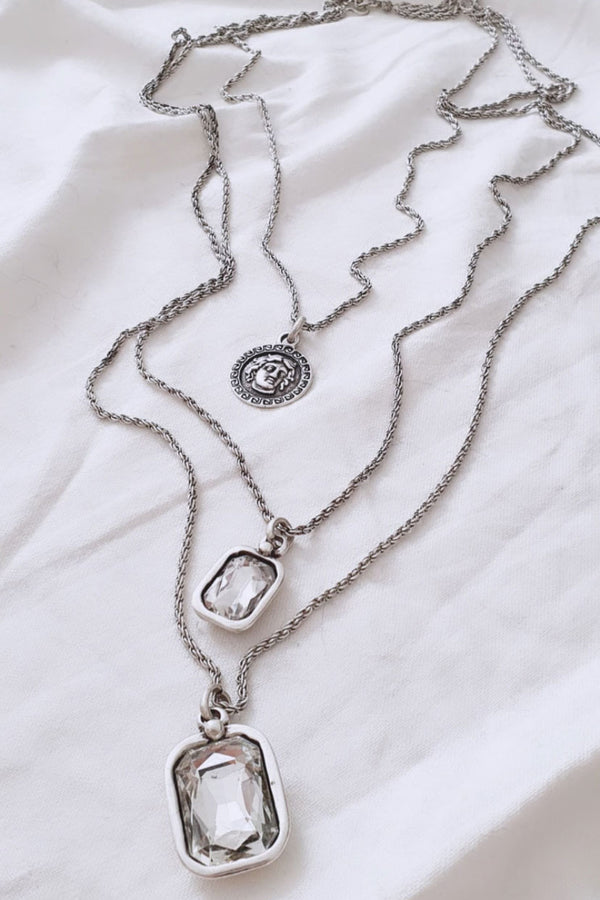 Hermes necklace, silver