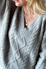 Lauren braided knit, grey
