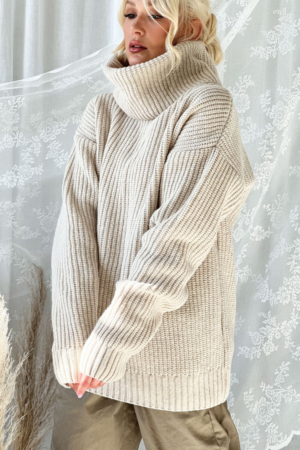 Lilian polo knit, beige