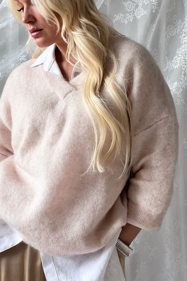 Norah alpaca blend knit, cream