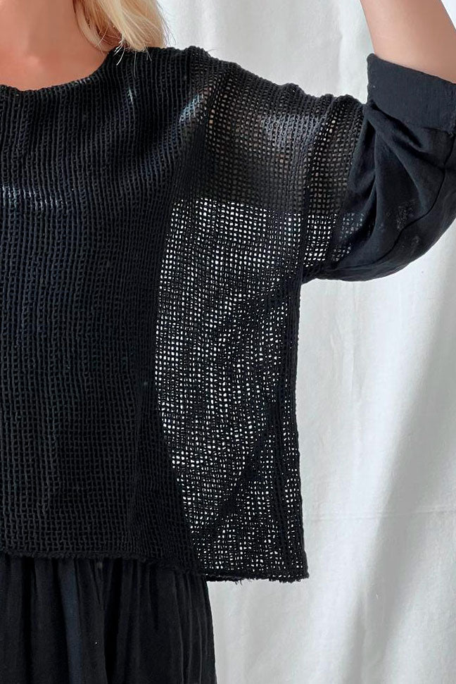 Octavia mesh dress, black