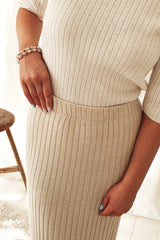 Sassy knit skirt, beige