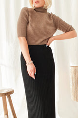 Sassy knit skirt, black