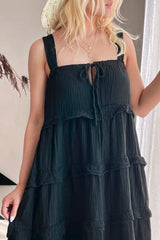 Seychelles cotton dress, black