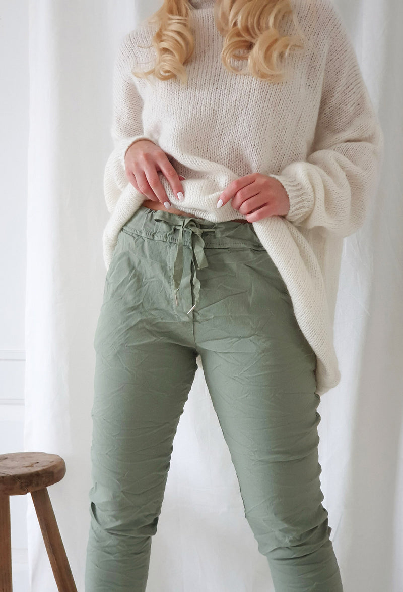 Stretch joggers, olive