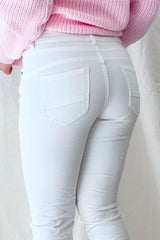 Summer jeans, white