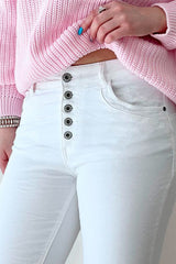 Summer jeans, white