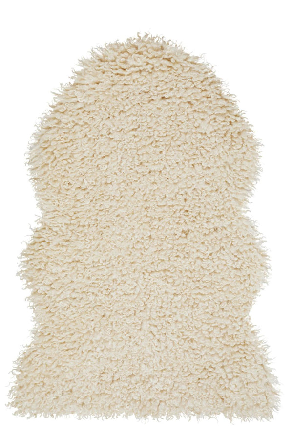 Wooly rug, beige