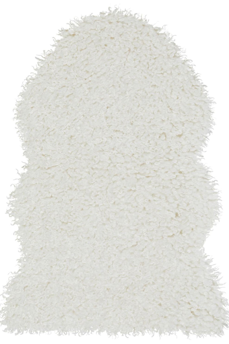 Wooly rug, ivory