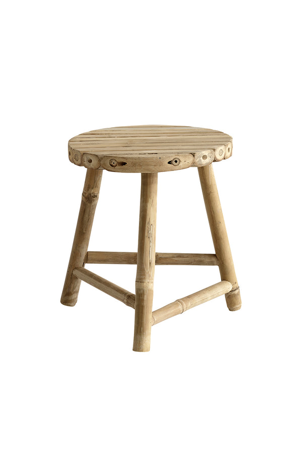 Bamboo stool, natural