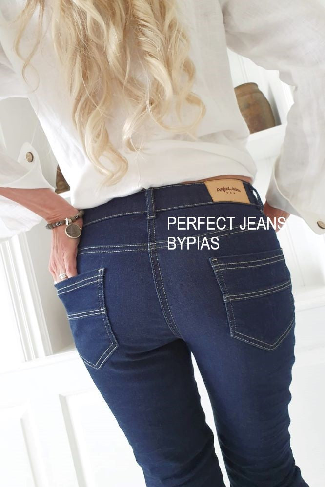 Casual boyfit jeans, dark